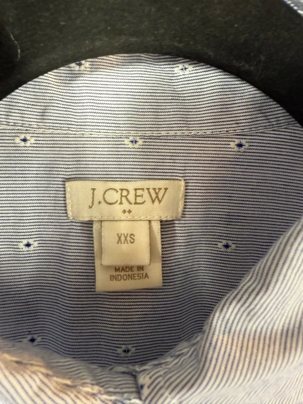 J. Crew Light Blue floral Print Cotton Button-Down Shirt size: XXS
